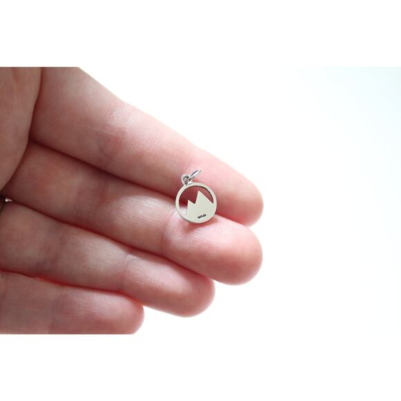 Sterling Silver Snow Capped Mountain Charm, Silver Snow Capped Mountain Charm - Picture 3 of 4